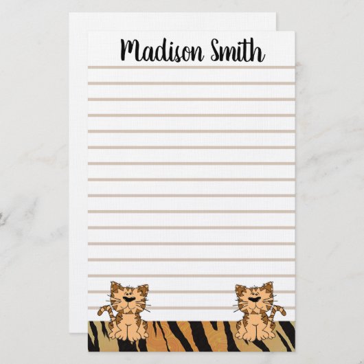 タイガース 便箋 (正面/裏面)