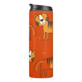 タイガース、手で描いた背景。継ぎカラフル目のない部分 タンブラー (回転右)