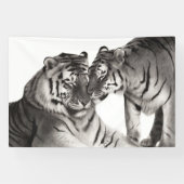 タイガース – 手絵を描野生生物ポートレート 横断幕 (横)