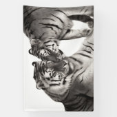 タイガース – 手絵を描野生生物ポートレート 横断幕 (縦)