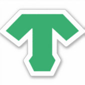 タイガースTビニールステッカー シール (正面)