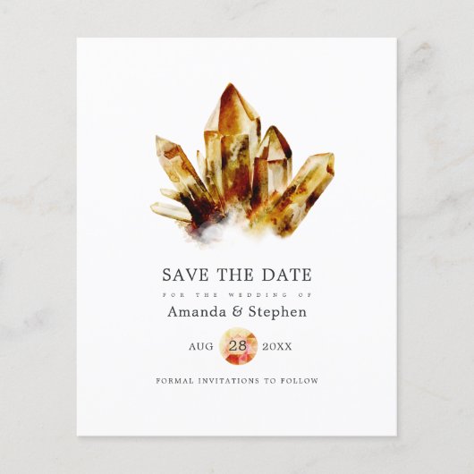 タイガーズアイクリスタルの結婚式Save The Date チラシ (正面)