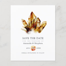 タイガーズアイクリスタルの結婚式Save The Date チラシ