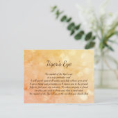 タイガーズアイクリスタルヒーリングデザインはがき ポストカード (スタンド正面)