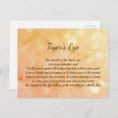 タイガーズアイクリスタルヒーリングデザインはがき ポストカード (正面/裏面)