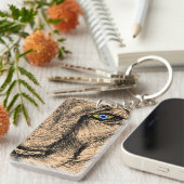 タイガーズ注視アクリルキーチェーン キーホルダー (正面右)