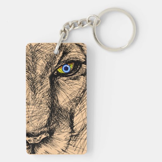 タイガーズ注視アクリルキーチェーン キーホルダー (裏面)