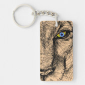 タイガーズ注視アクリルキーチェーン キーホルダー (正面)