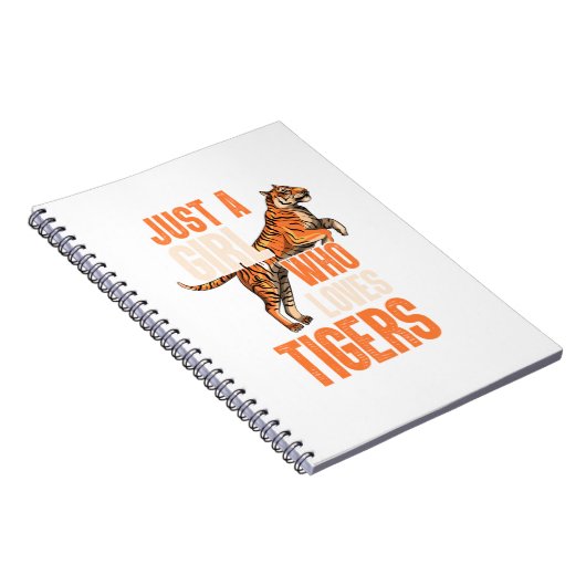 タイガータイガーサファリが大好きな女の子。完全 ノートブック (右側)