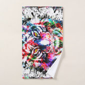 タイガータオル | カラフルスケッチ | 抽象芸術 バスタオルセット (ハンドタオル)