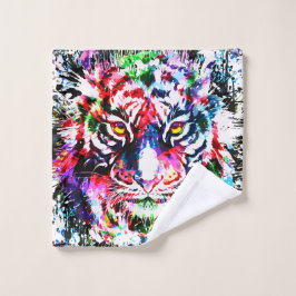 タイガータオル | カラフルスケッチ | 抽象芸術 バスタオルセット