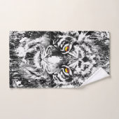 タイガータオル | タイガースケッチ | 白黒 バスタオルセット (ハンドタオル)