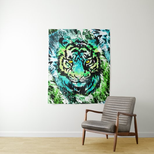 タイガータペストリーカラフル- Tiger Eyes Tapestry タペストリー (インサイチュ)