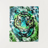 タイガータペストリーカラフル- Tiger Eyes Tapestry タペストリー (正面)