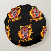 タイガーデザインラウンド装飾用クッション ラウンドクッション (裏面)
