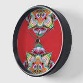 タイガードラゴンマンダラウッドフレーム時計 壁時計 (傾斜)