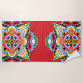 タイガードラゴンマンダラビーチタオル ビーチタオル (正面)