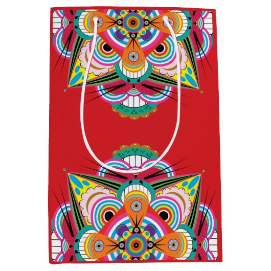 タイガードラゴンマンダラミディアム抱き枕 ミディアムペーパーバッグ (正面)