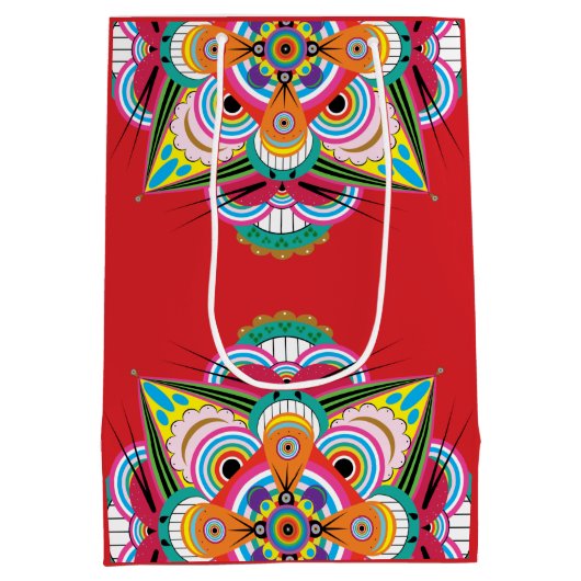 タイガードラゴンマンダラミディアム抱き枕 ミディアムペーパーバッグ (裏面)