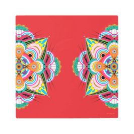 タイガードラゴンマンダラ12x12金属プリント メタルプリント