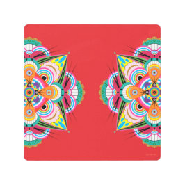 タイガードラゴンマンダラ8x8メタルプリント メタルプリント