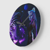 タイガーナイト ラージ壁時計 (傾斜)