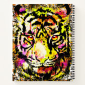 タイガーノートブック – Yellow Tiger Artwork – 野生生物 ノートブック (裏面)