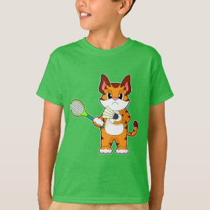 タイガーバドミントンバドミントンラケット Tシャツ