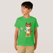 タイガーバドミントンバドミントンラケット Tシャツ (正面フル)