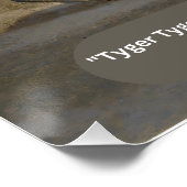 タイガーバーニングブライトヴィンテージ油 ポスター (コーナー)