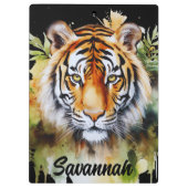 タイガーパステルフラワーズサファリウォーターカラーサバンナ クリップボード (裏面)