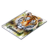 タイガーパステルフラワーズサファリウォーターカラーサバンナ ノートブック (左側)