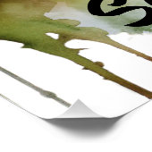 タイガーパステルフラワーズサファリウォーターカラーサバンナ ポスター (コーナー)