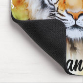 タイガーパステルフラワーズサファリウォーターカラーサバンナ マウスパッド (コーナー)