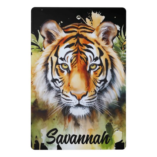 タイガーパステルフラワーズサファリウォーターカラーサバンナ ミニクリップボード (裏面)