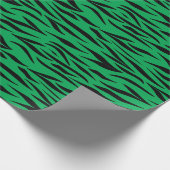 タイガーパターンの定年ギフト緑シームレス ラッピングペーパー (角)