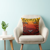 タイガーパターン動物のデザインフラットなテクスチャカラフル クッション (椅子)