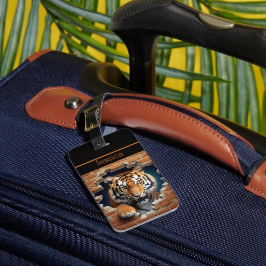 タイガーパーソナライズされたオレンジ ラゲッジタグ (正面インサイチュ1)