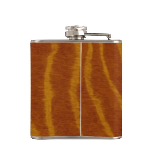 タイガーパーソナライズされたフラスコ フラスク (裏面)