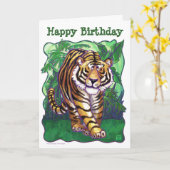 タイガーパーティーセンター カード (黄色い花)