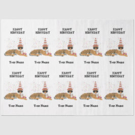 タイガーパーティー – 動物の誕生日パーティーボーイガール 薄葉紙