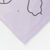 タイガーパープルの水色パターンフリースブランケット フリースブランケット (角)