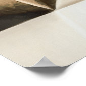 タイガービクビクビク対称幾何学芸術 ポスター (角)