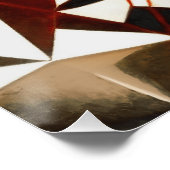 タイガービクビクビク対称幾何学芸術 ポスター (コーナー)