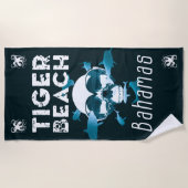 タイガービーチバハマスシャークダイビング ビーチタオル (正面)