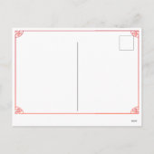 タイガーピンク赤い花雪フーの旧正月 シーズンポストカード (裏面)