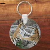 タイガーファイト – アクション写真 キーホルダー (正面)