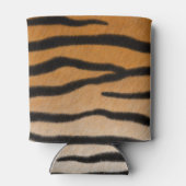 タイガーファーオレンジ&ブラックリアリスティックアニマルプリント 缶クーラー (裏面)