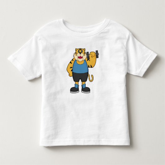 タイガーフィットネスダンベル トドラーTシャツ (正面)