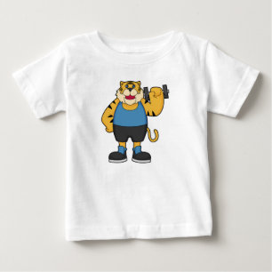 タイガーフィットネスダンベル ベビーTシャツ